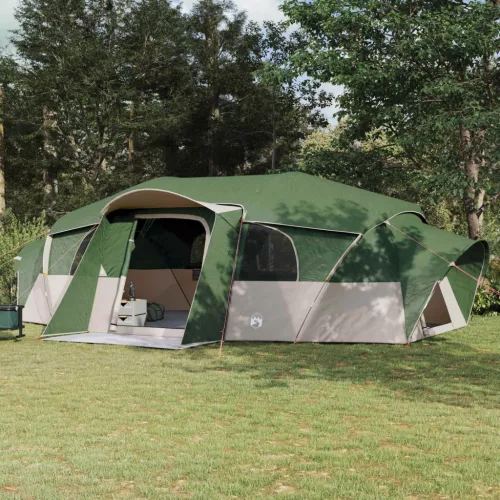  Családi sátor esővédővel vízálló alagút Zöld 18-Fős