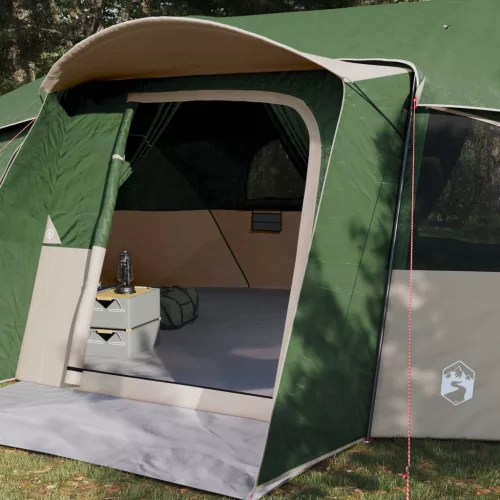  Családi sátor esővédővel vízálló alagút Zöld 18-Fős