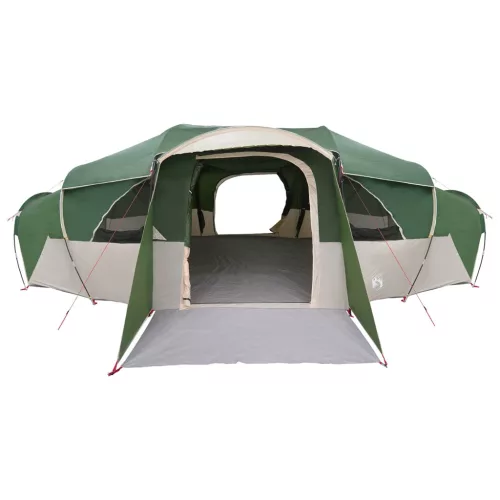  Családi sátor esővédővel vízálló alagút Zöld 18-Fős