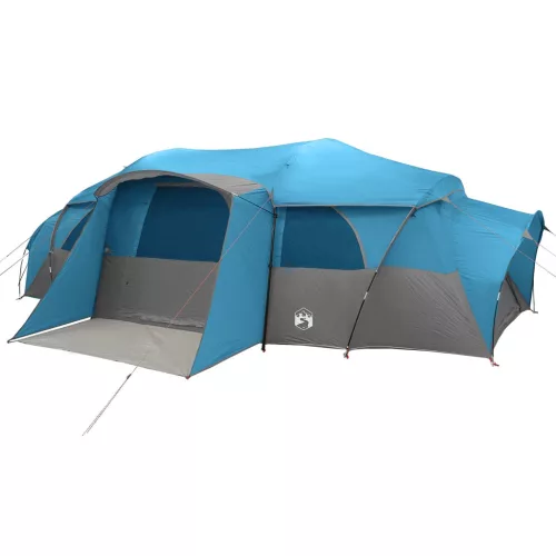  Családi sátor esővédővel vízálló alagút Kék 18-Fős