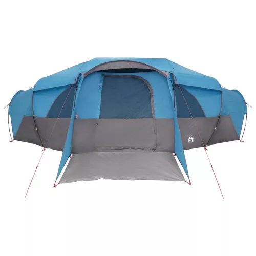  Családi sátor esővédővel vízálló alagút Kék 18-Fős