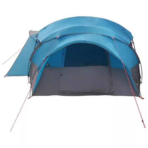  Családi sátor esővédővel vízálló alagút Kék 18-Fős