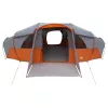 Családi sátor esővédővel vízálló Szürke és narancs 18-Fős