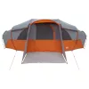  Családi sátor esővédővel vízálló Szürke és narancs 18-Fős