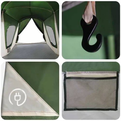  Családi Sátor Zöld 610 x 610 x 210 cm