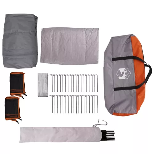  Családi Sátor Szürke és narancs 610 x 610 x 210 cm