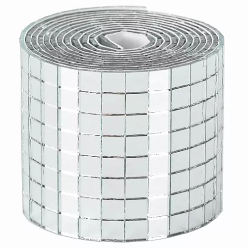  Tükör Mozaik Csempe Geometrikus 12 pcs Ezüst 100 x 4 cm Üveg