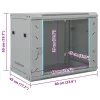  Hálózati szekrény tárolóval Szürke 60 x 45 x 50 cm Acél