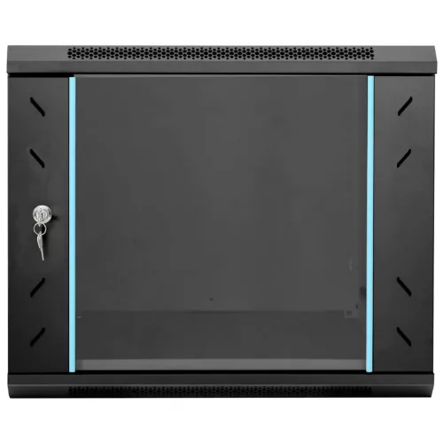  Hálózati szekrény tárolóval Fekete 60 x 60 x 50 cm Acél