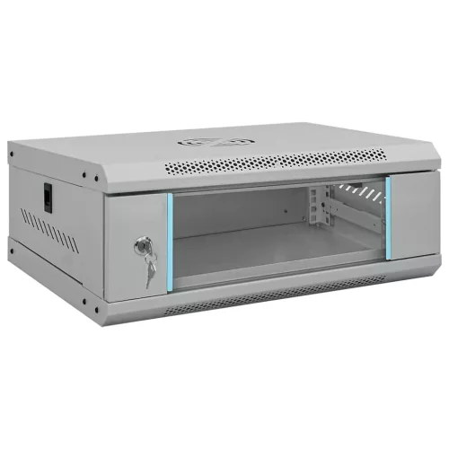  Hálózati szekrény tárolóval Szürke 53 x 45 x 21 cm Acél