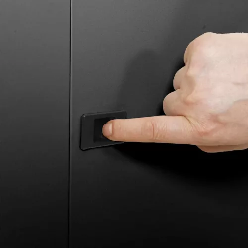  Hálózati szekrény tárolóval Fekete 53 x 45 x 60 cm Acél