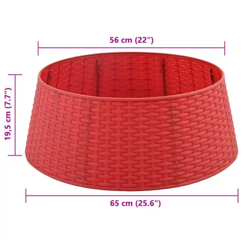  KarácsonyiFaSzoknya Piros Ø 65 x 23 cm Műanyag