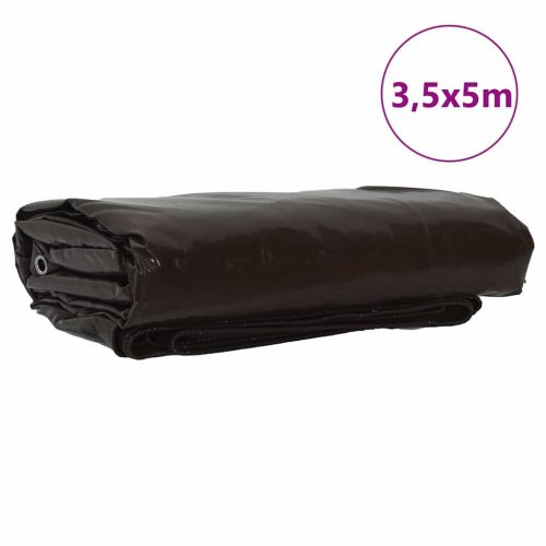  Ponyva 650g / m² Barna 3,5 x 5 m Vászon PVC bevonattal