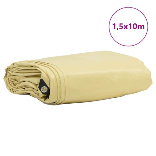  Ponyva 650g / m² Bézs 1,5 x 10 m Vászon PVC bevonattal