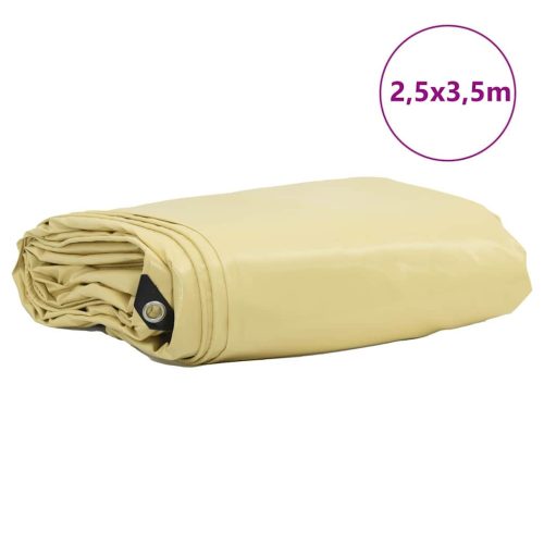  Ponyva 650g / m² Bézs 2,5 x 3,5 m Vászon PVC bevonattal