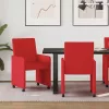 Étkező Székek kerekekkel 2 pcs Piros 57 x 66 x 94 cm Műbőr