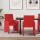  Étkező Székek kerekekkel 2 pcs Piros 57 x 66 x 94 cm Műbőr