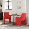  Étkező Székek kerekekkel 2 pcs Piros 57 x 66 x 94 cm Műbőr