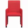  Étkező Székek kerekekkel 2 pcs Piros 57 x 66 x 94 cm Műbőr