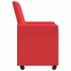  Étkező Székek kerekekkel 2 pcs Piros 57 x 66 x 94 cm Műbőr