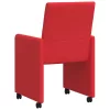  Étkező Székek kerekekkel 2 pcs Piros 57 x 66 x 94 cm Műbőr