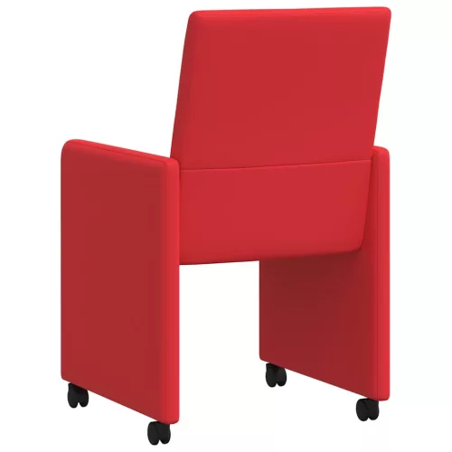  Étkező Székek kerekekkel 2 pcs Piros 57 x 66 x 94 cm Műbőr