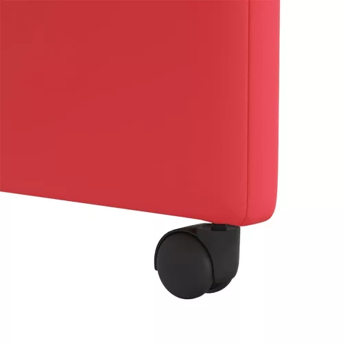  Étkező Székek kerekekkel 2 pcs Piros 57 x 66 x 94 cm Műbőr