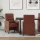  Étkező Székek 2 pcs Fényes barna 57 x 67 x 98 cm Műbőr