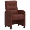  Étkező Székek 2 pcs Fényes barna 57 x 67 x 98 cm Műbőr