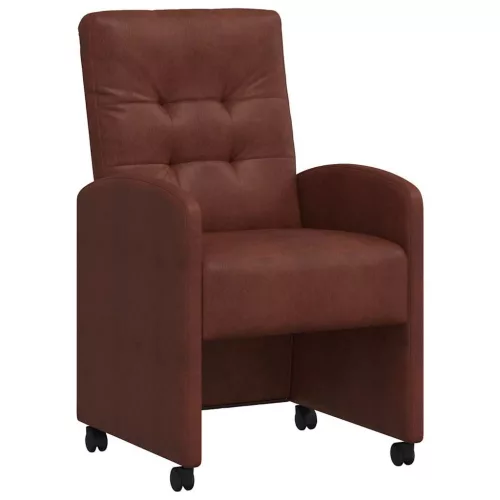  Étkező Székek 2 pcs Fényes barna 57 x 67 x 98 cm Műbőr