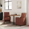  Étkező Székek 2 pcs Fényes barna 57 x 67 x 98 cm Műbőr