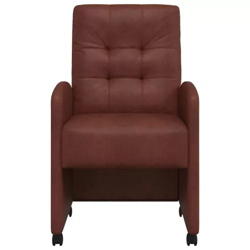 Étkező Székek 2 pcs Fényes barna 57 x 67 x 98 cm Műbőr