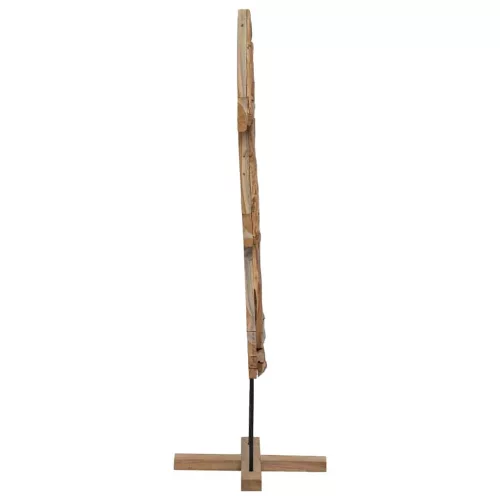  Karácsonyfa állvánnyal Barna 90 cm Tömör tíkfa