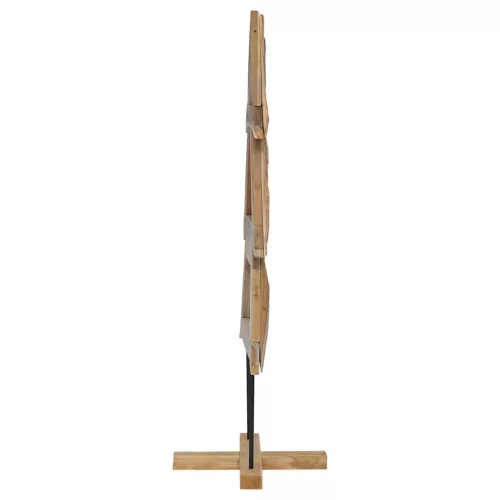  Karácsonyfa állvánnyal Barna 150 cm Tömör tíkfa