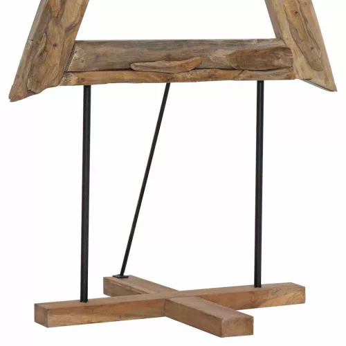  Karácsonyfa állvánnyal Barna 180 cm Tömör tíkfa