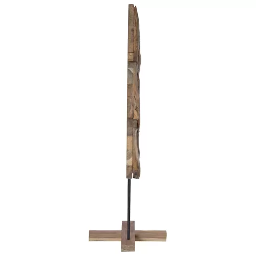  Karácsonyfa állvánnyal Barna 120 cm Tömör tíkfa