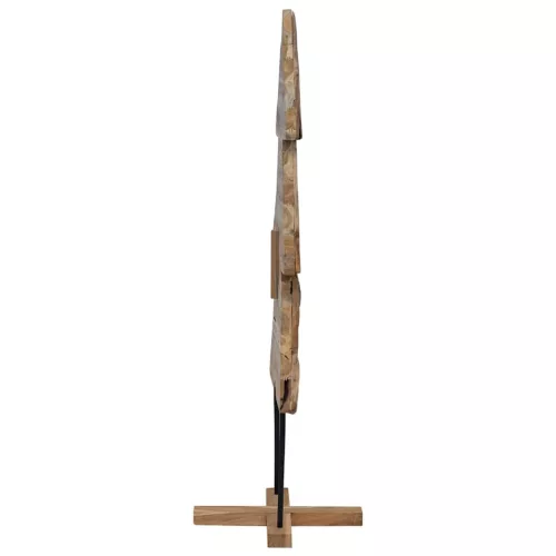  Karácsonyfa állvánnyal Barna 150 cm Tömör tíkfa