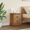  Éjjeli asztal fiókkal Természetes 40 x 30 x 50 cm Tömör Teakfa