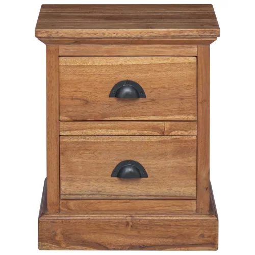  Éjjeli asztal fiókkal Természetes 40 x 30 x 50 cm Tömör Teakfa