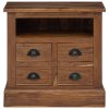  Tárolószekrény fiókkal Barna 60 x 30 x 60 cm Tömör Teakfa
