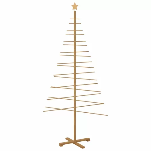  Fából készült Karácsonyfa állvánnyal Barna 210 cm bambusz