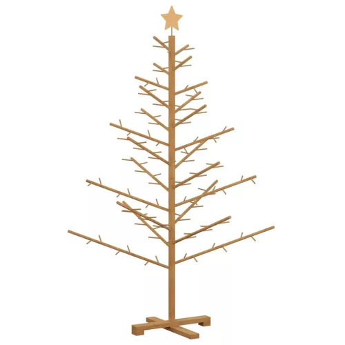  Fából készült Karácsonyfa állvánnyal Barna 150 cm Tömör fenyőfa