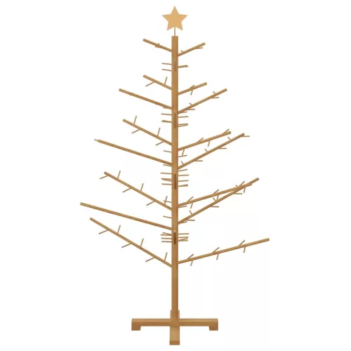  Fából készült Karácsonyfa állvánnyal Barna 150 cm Tömör fenyőfa