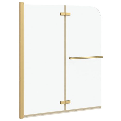  Zuhanybeépítés Arany 120 x 140 cm ESG üveg és alumínium