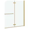  Zuhanybeépítés Arany 120 x 140 cm ESG üveg és alumínium