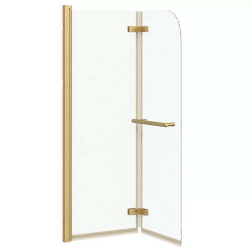  Zuhanybeépítés Arany 95 x 140 cm ESG üveg és alumínium