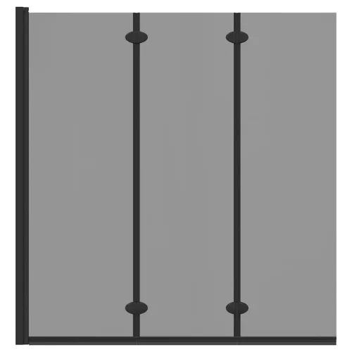 Zuhanybeépítés Fekete 130 x 138 cm ESG üveg és alumínium