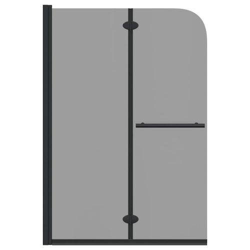  Zuhanybeépítés Fekete 120 x 140 cm ESG üveg és alumínium