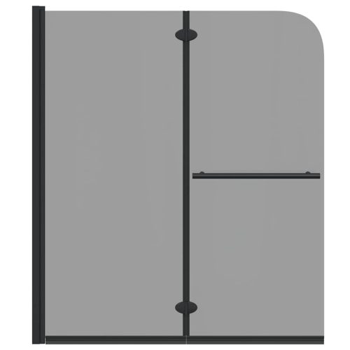  Zuhanybeépítés Fekete 95 x 140 cm ESG üveg és alumínium