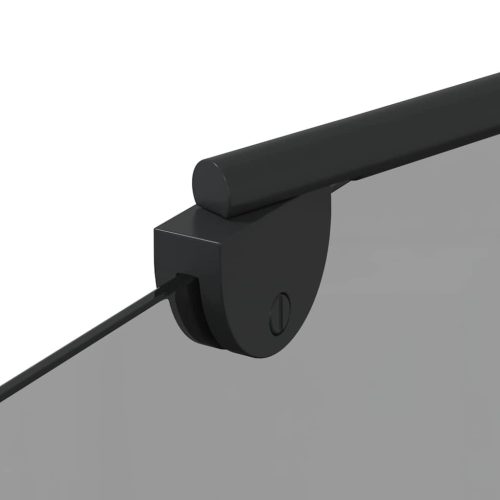  Zuhanybeépítés Fekete 120 x 68 x 130 cm ESG üveg és alumínium